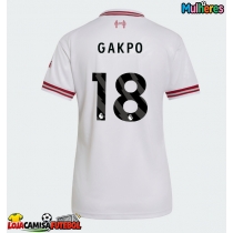 Camisa de Futebol Liverpool Cody Gakpo #18 Equipamento Secundário Mulheres 2026-27 Manga Curta